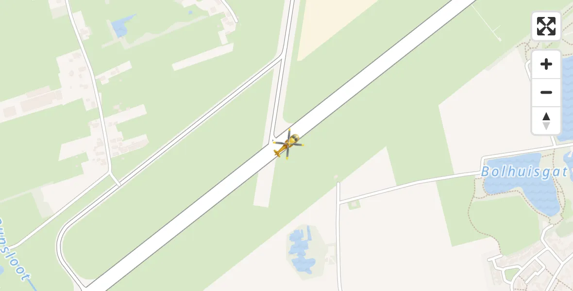 Vluchtroute Traumahelikopter Groningen Airport Eelde - Groningen Airport Eelde, 07 juli 2022, 22:13