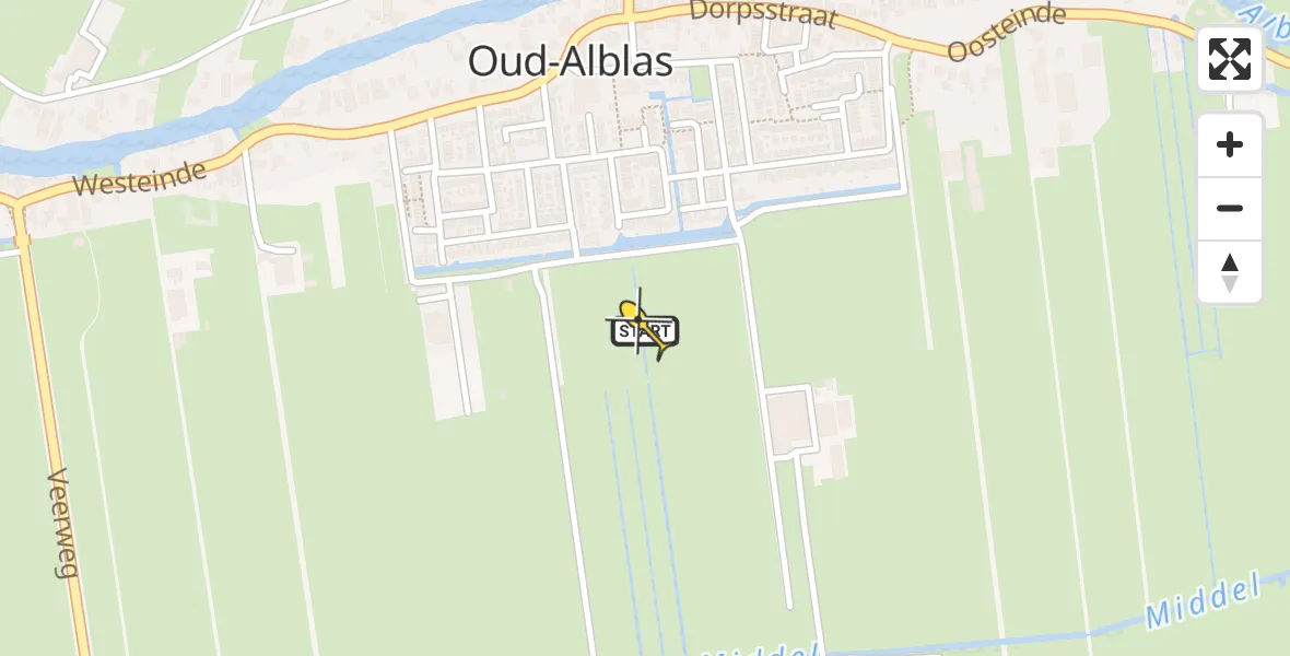 Routekaart van de vlucht: Lifeliner 2 naar Oud-Alblas