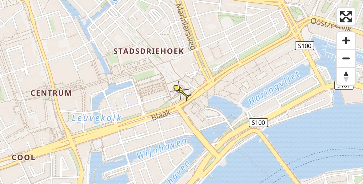 Routekaart van de vlucht: Lifeliner 2 naar Rotterdam