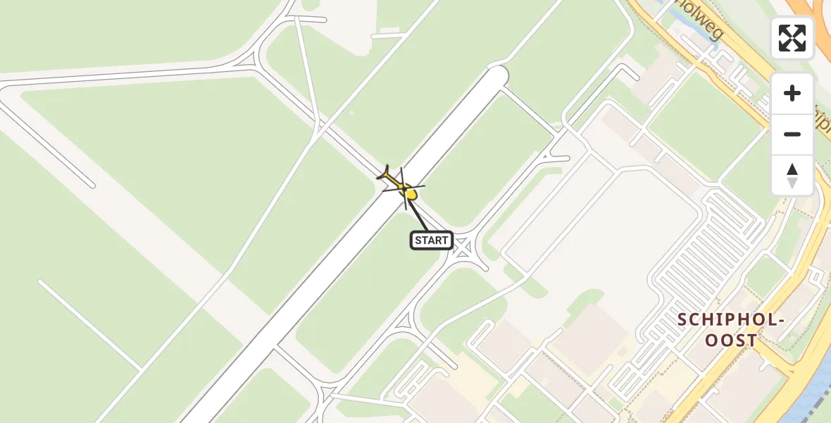 Vluchtroute Politiehelikopter van Schiphol naar Schiphol