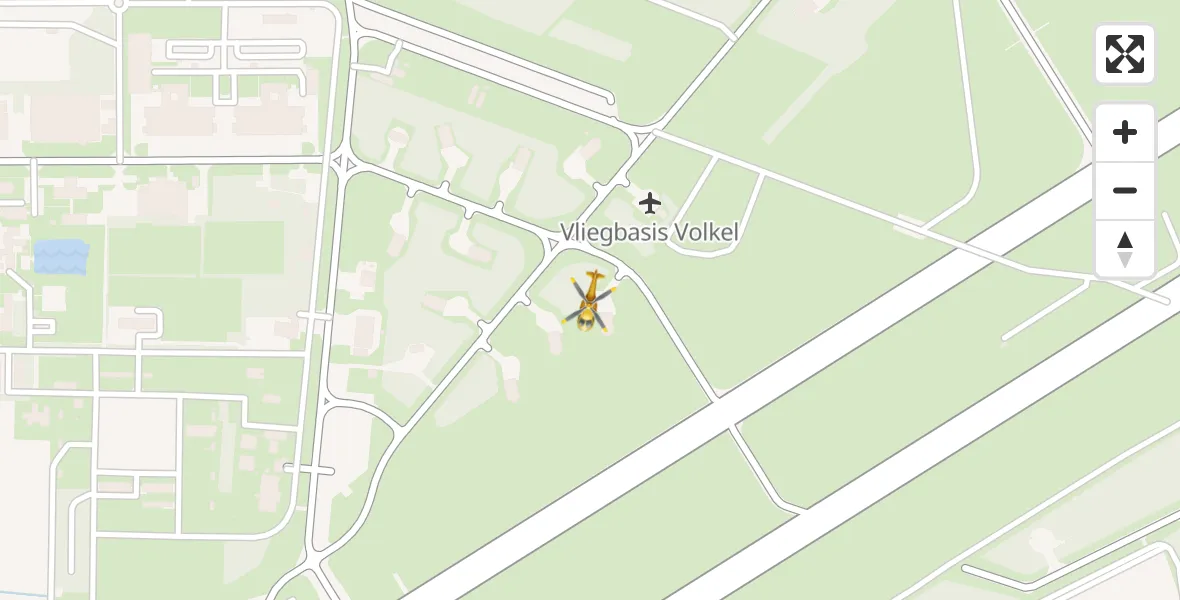 Vluchtroute Traumahelikopter Vliegbasis Volkel - Vliegbasis Volkel, 09 juli 2022, 11:48