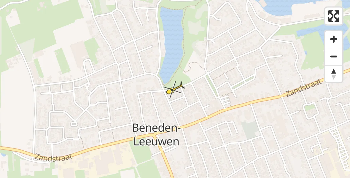 Routekaart van de vlucht: Lifeliner 3 naar Beneden-Leeuwen