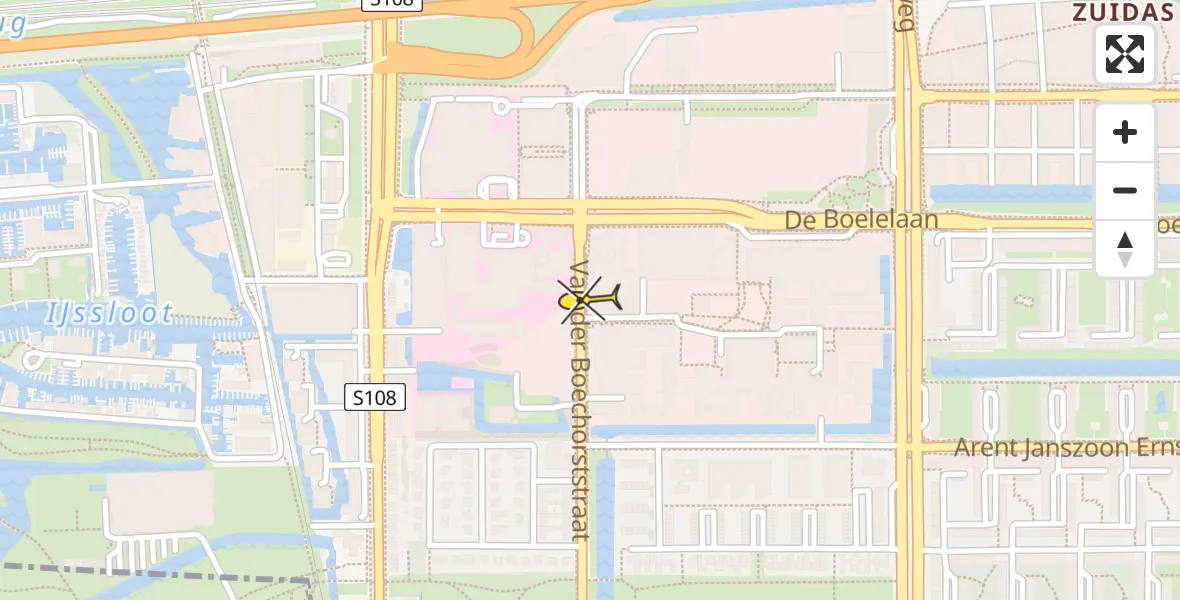 Routekaart van de vlucht: Lifeliner 1 naar VU Medisch Centrum Amsterdam