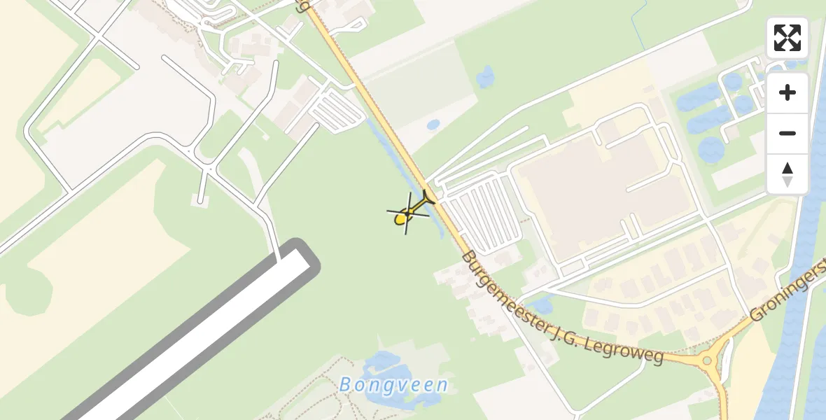 Routekaart van de vlucht: Lifeliner 4 naar Groningen Airport Eelde