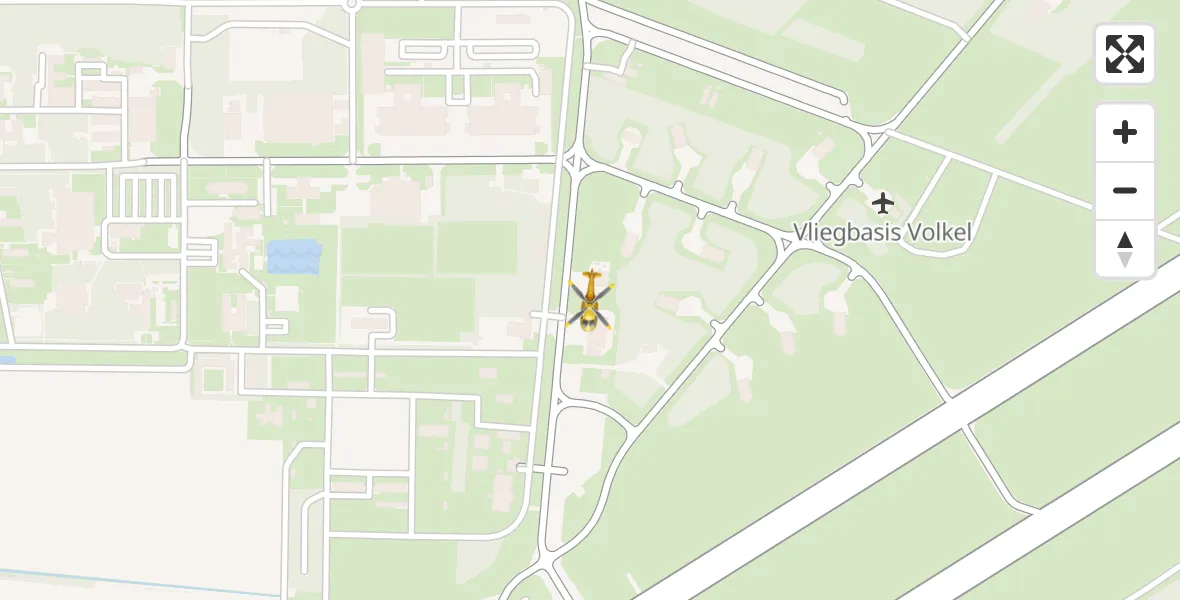 Vluchtroute Traumahelikopter Vliegbasis Volkel - Vliegbasis Volkel, 12 juli 2022, 05:39