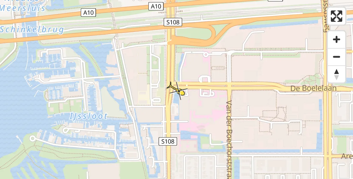 Routekaart van de vlucht: Lifeliner 1 naar VU Medisch Centrum Amsterdam