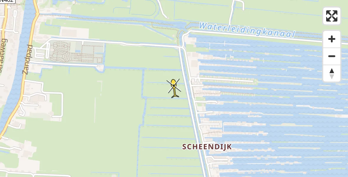 Routekaart van de vlucht: Lifeliner 1 naar Breukelen