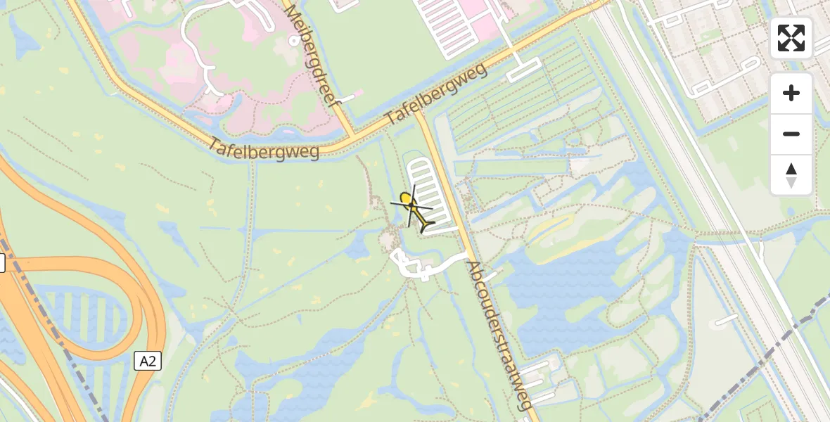 Routekaart van de vlucht: Lifeliner 1 naar Academisch Medisch Centrum (AMC)