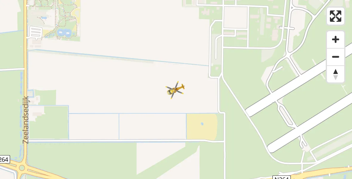 Vluchtroute Traumahelikopter Vliegbasis Volkel - Vliegbasis Volkel, 13 juli 2022, 13:44