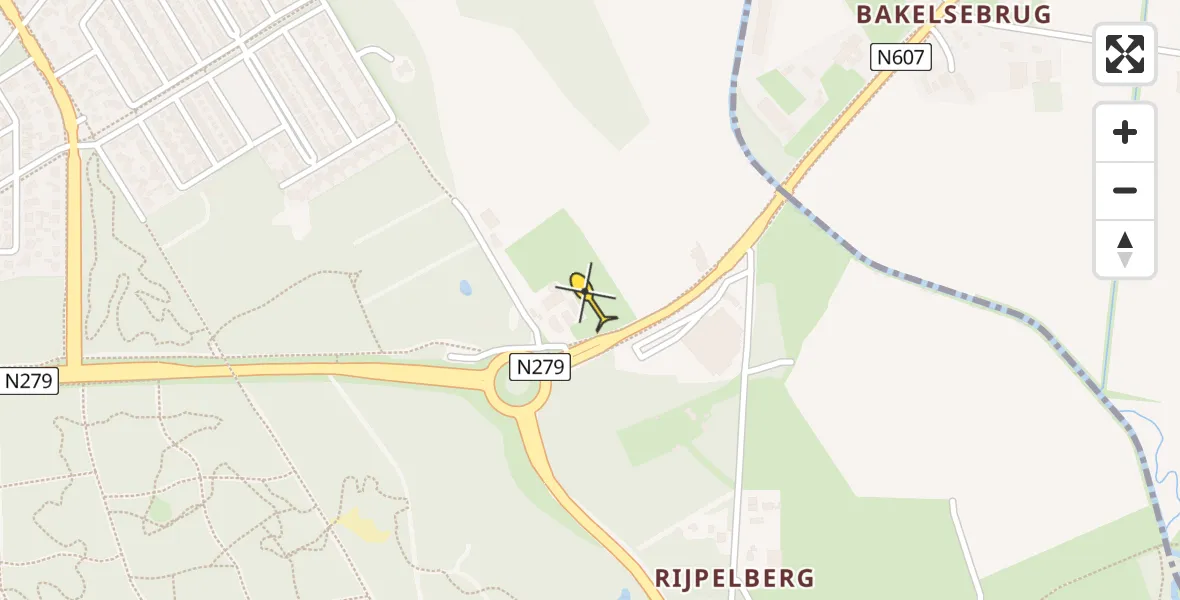 Routekaart van de vlucht: Lifeliner 3 naar Helmond