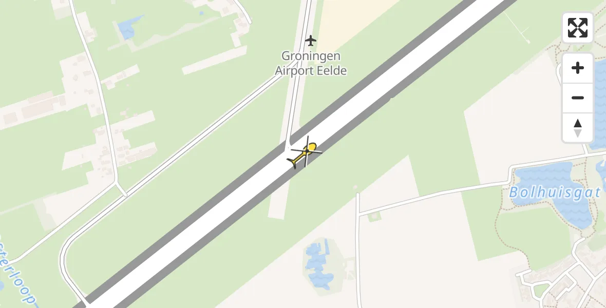Routekaart van de vlucht: Lifeliner 4 naar Groningen Airport Eelde