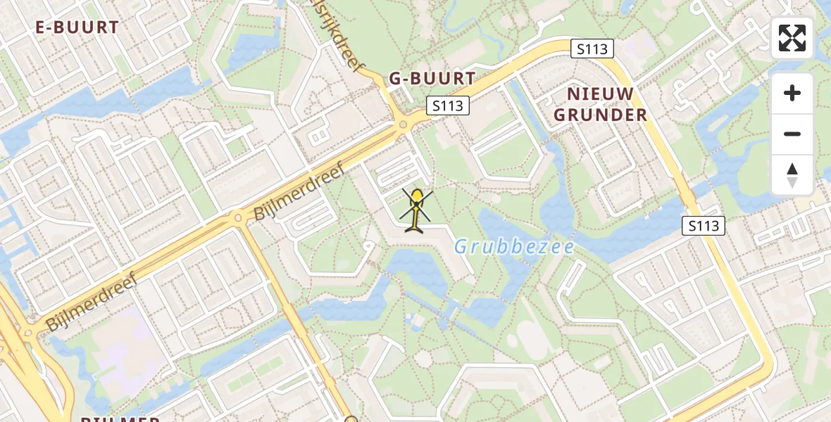 Routekaart van de vlucht: Lifeliner 1 naar Amsterdam