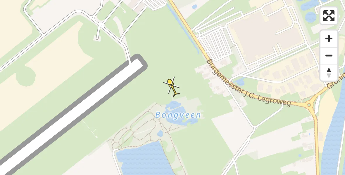 Routekaart van de vlucht: Lifeliner 4 naar Groningen Airport Eelde