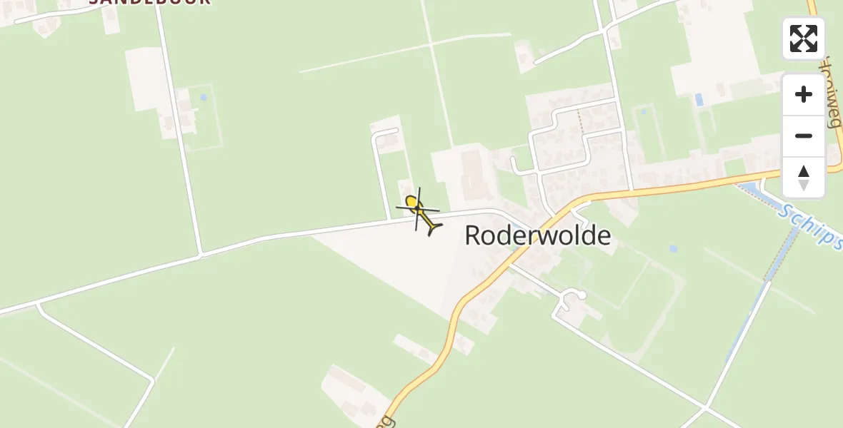 Routekaart van de vlucht: Lifeliner 4 naar Roderwolde