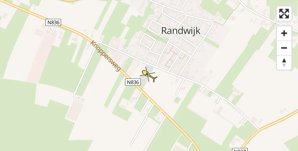 Routekaart van de vlucht: Lifeliner 3 naar Randwijk