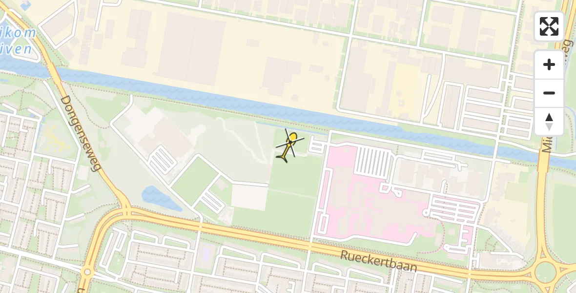 Routekaart van de vlucht: Lifeliner 3 naar Tilburg