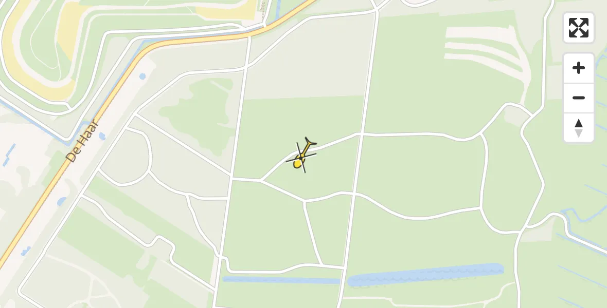 Routekaart van de vlucht: Politiehelikopter naar Assen