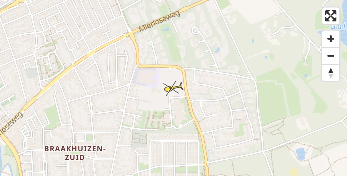 Routekaart van de vlucht: Lifeliner 3 naar Geldrop