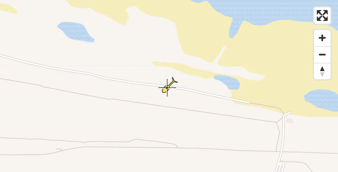 Routekaart van de vlucht: Ambulancehelikopter naar Ameland Airport Ballum