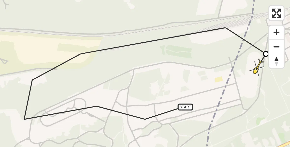 Routekaart van de vlucht: Politiehelikopter naar Amersfoort