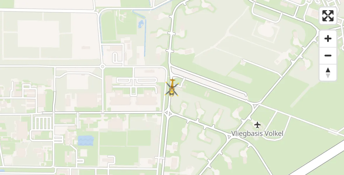 Vluchtroute Traumahelikopter Vliegbasis Volkel - Vliegbasis Volkel, 20 juli 2022, 16:49