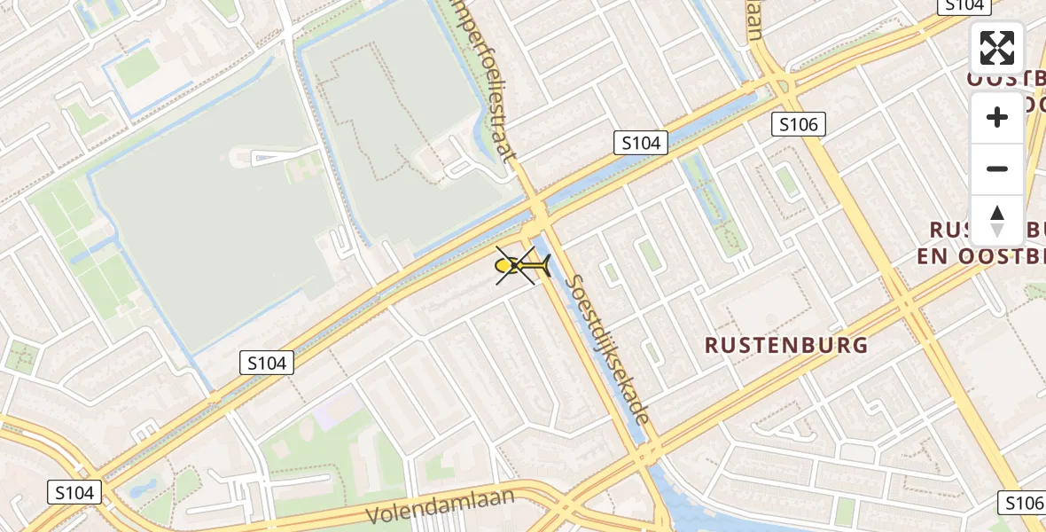 Routekaart van de vlucht: Lifeliner 2 naar Den Haag