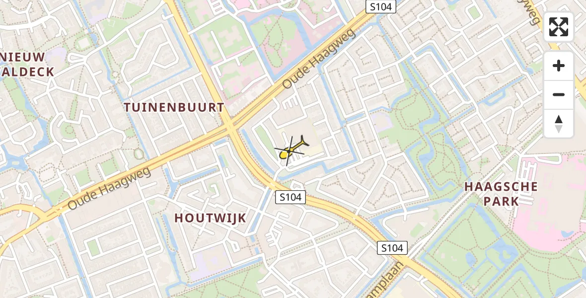 Routekaart van de vlucht: Lifeliner 2 naar Den Haag