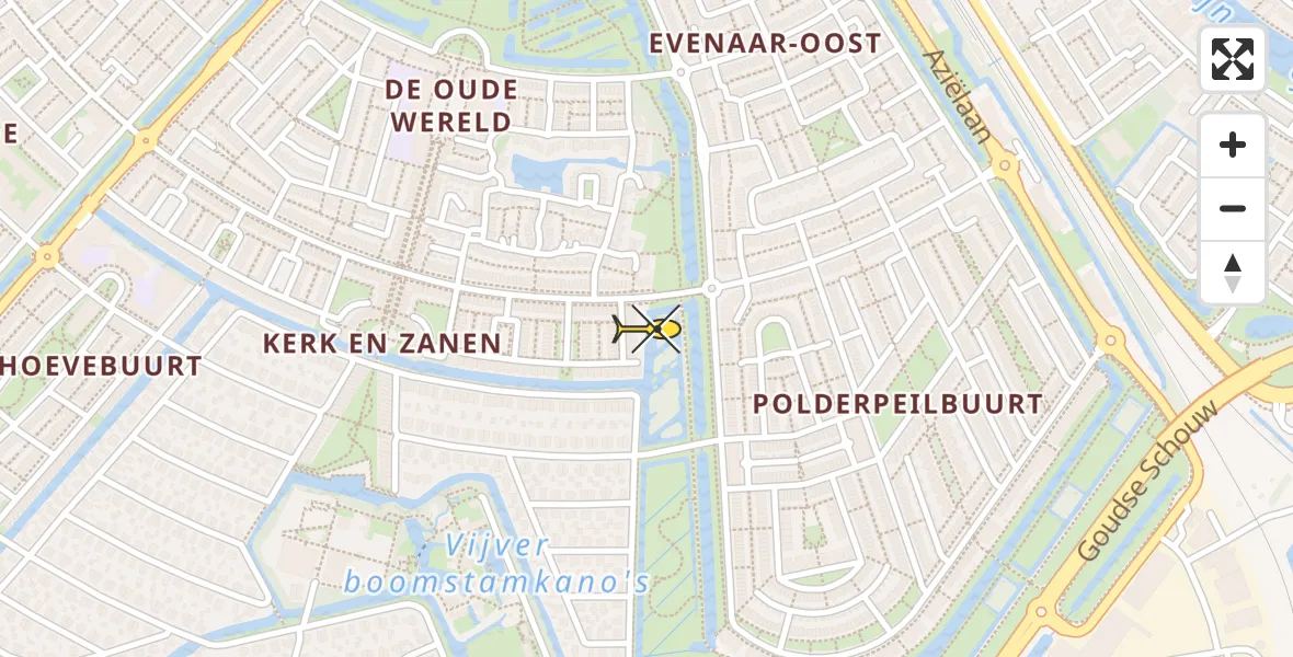 Routekaart van de vlucht: Lifeliner 1 naar Alphen aan den Rijn