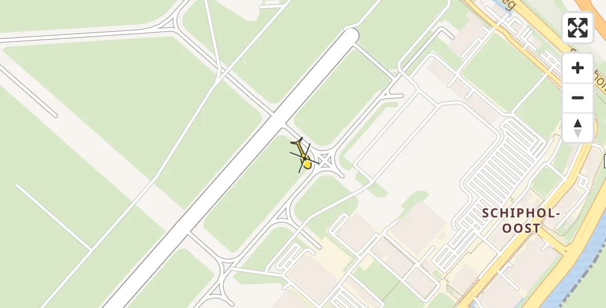 Vluchtroute Politiehelikopter van Schiphol naar Schiphol