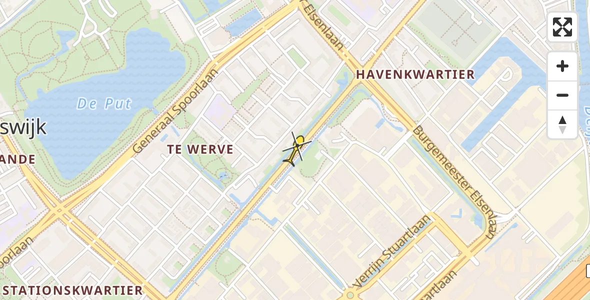 Routekaart van de vlucht: Lifeliner 2 naar Rijswijk