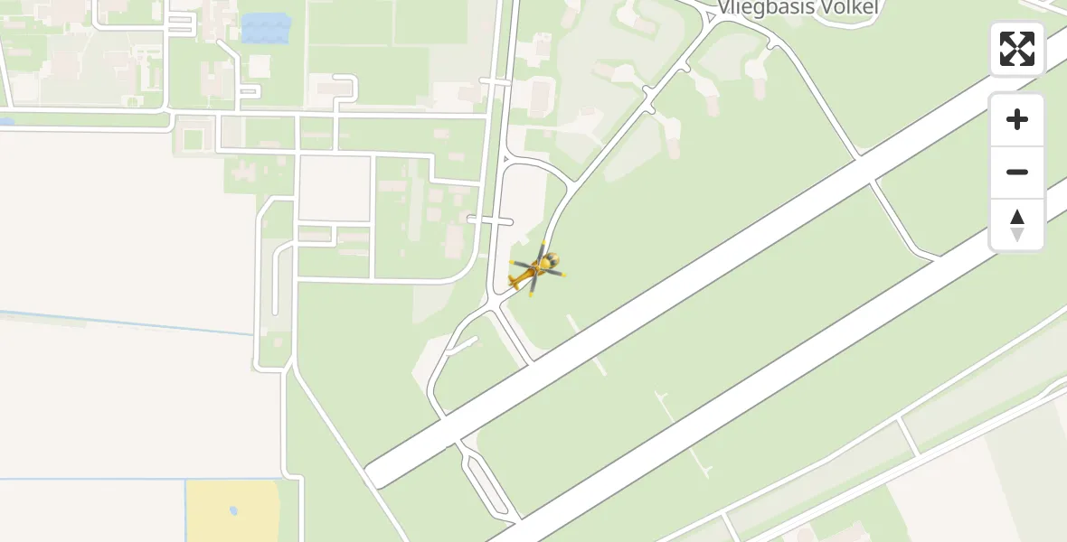 Vluchtroute Traumahelikopter Vliegbasis Volkel - Vliegbasis Volkel, 27 juli 2022, 11:32