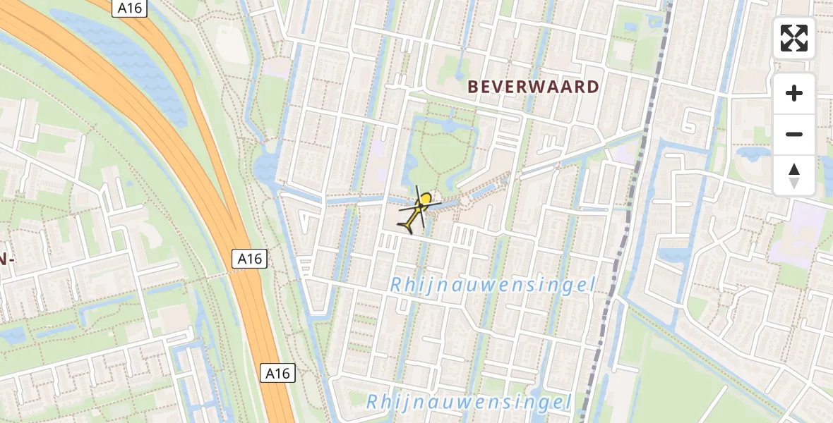 Routekaart van de vlucht: Lifeliner 2 naar Rotterdam