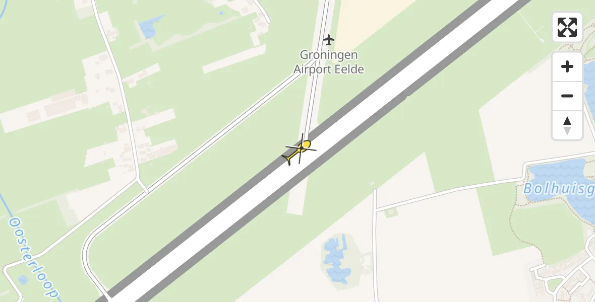 Routekaart van de vlucht: Lifeliner 4 naar Groningen Airport Eelde