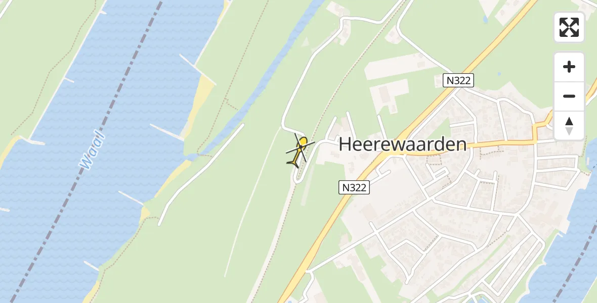 Routekaart van de vlucht: Lifeliner 3 naar Heerewaarden