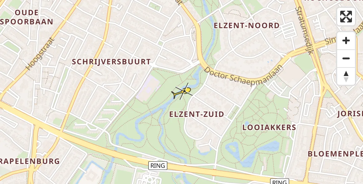 Routekaart van de vlucht: Lifeliner 3 naar Eindhoven