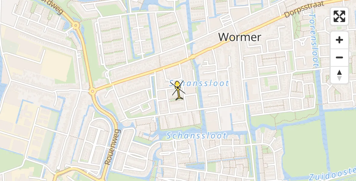 Routekaart van de vlucht: Lifeliner 1 naar Wormer