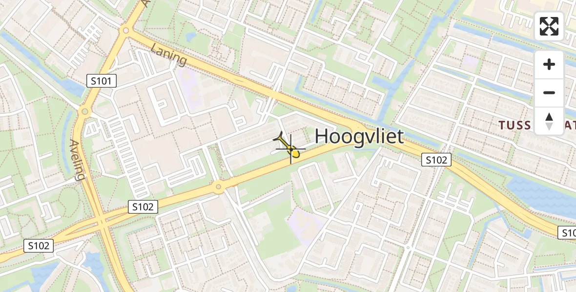 Routekaart van de vlucht: Lifeliner 2 naar Hoogvliet