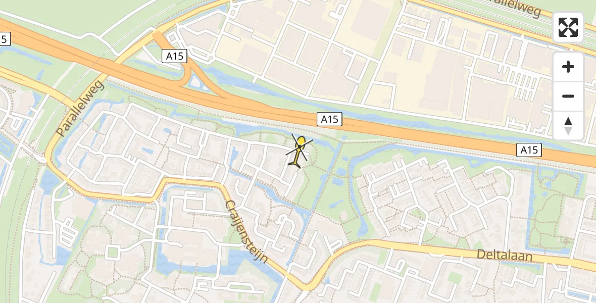 Routekaart van de vlucht: Politiehelikopter naar Sliedrecht