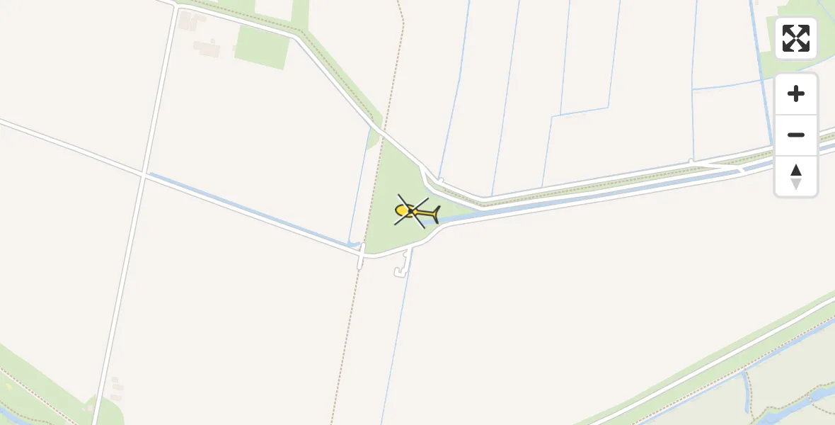 Vluchtroute Politiehelikopter van Rhoon naar Rhoon