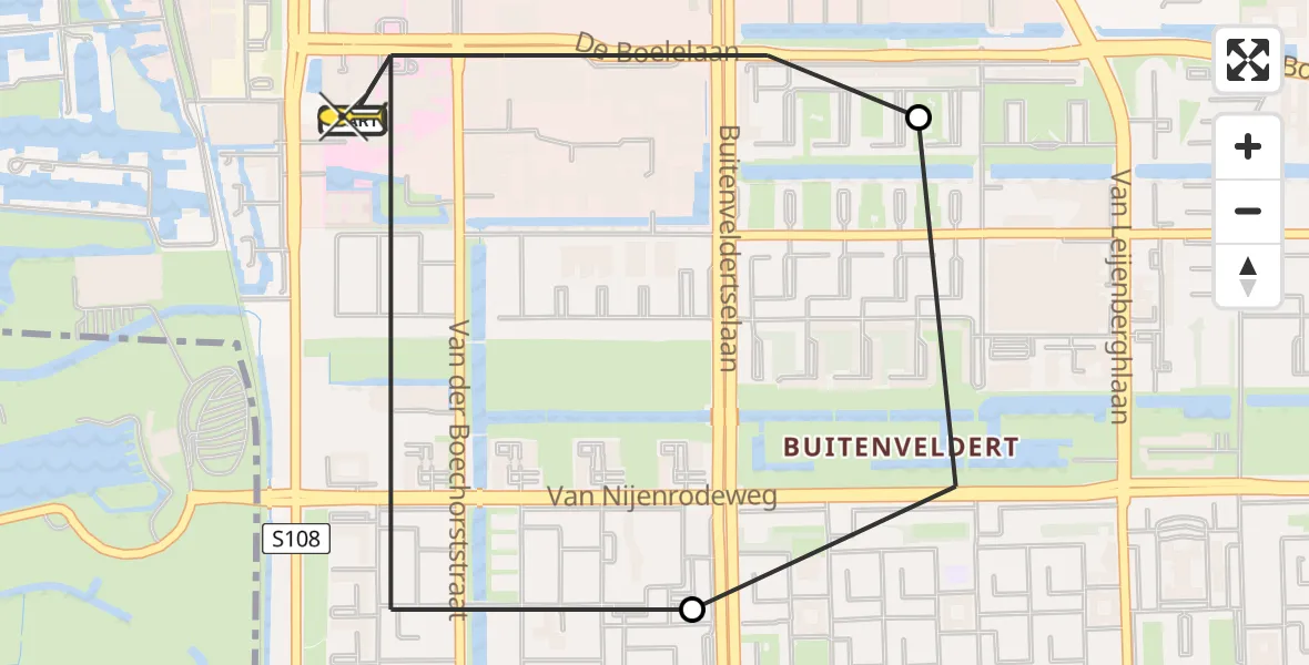 Routekaart van de vlucht: Lifeliner 1 naar VU Medisch Centrum Amsterdam