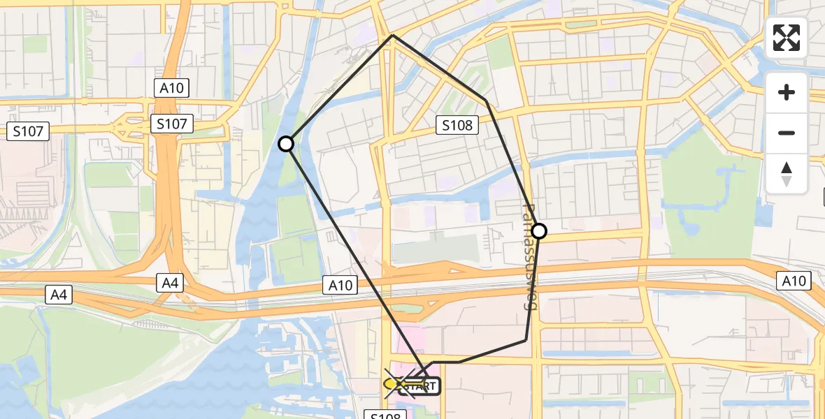 Routekaart van de vlucht: Lifeliner 1 naar VU Medisch Centrum Amsterdam