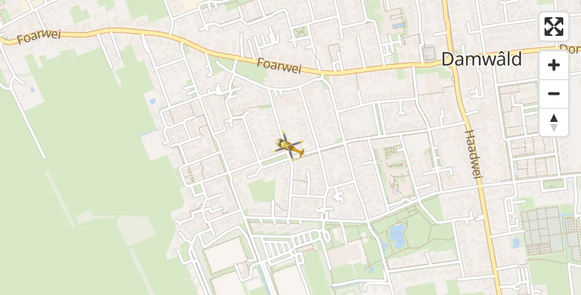 Vluchtroute Traumahelikopter Damwâld - Damwâld, 04 augustus 2022, 15:53