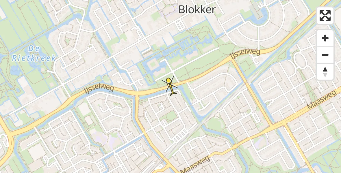 Routekaart van de vlucht: Lifeliner 1 naar Blokker