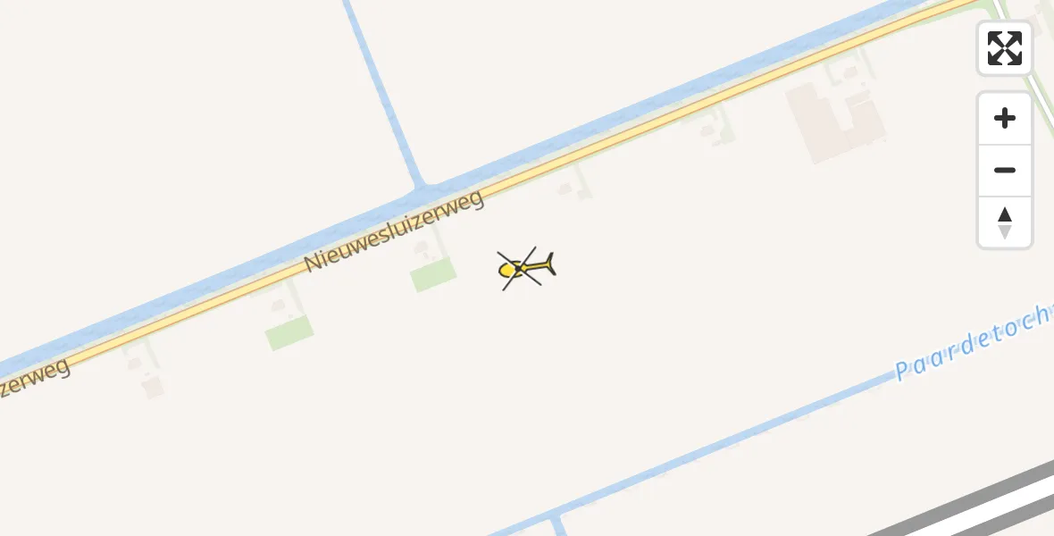 Routekaart van de vlucht: Politiehelikopter naar Slootdorp