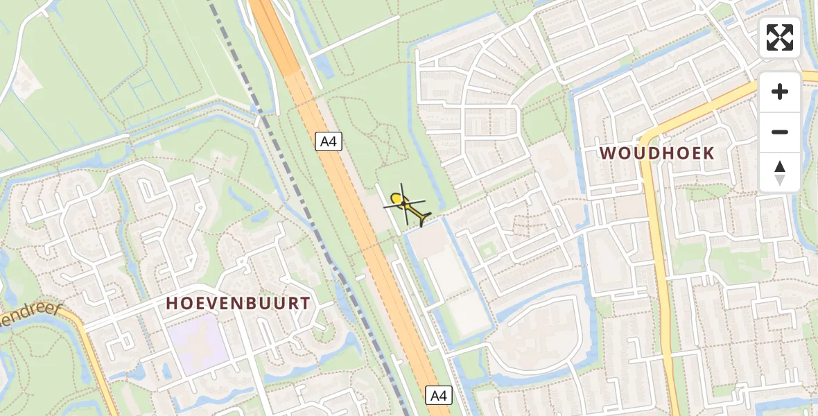 Routekaart van de vlucht: Lifeliner 2 naar Schiedam