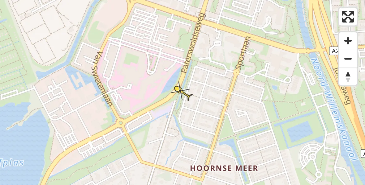 Routekaart van de vlucht: Lifeliner 4 naar Groningen