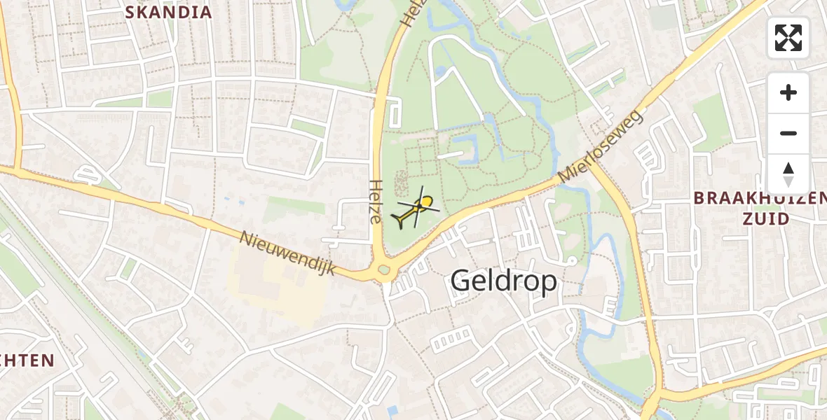 Routekaart van de vlucht: Lifeliner 3 naar Geldrop