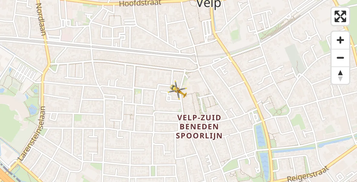 Vluchtroute Traumahelikopter Velp - Velp, 08 augustus 2022, 04:20