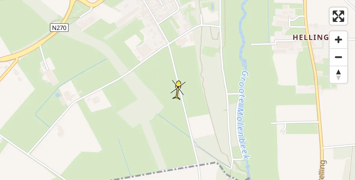 Routekaart van de vlucht: Lifeliner 3 naar Wanssum