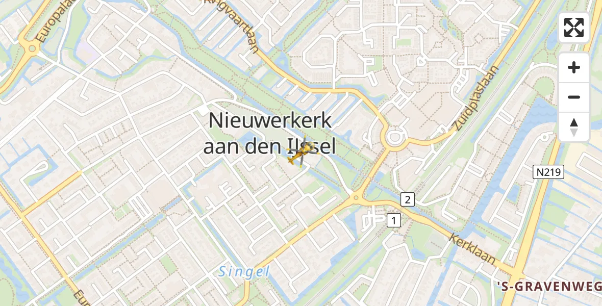 Vluchtroute Traumahelikopter Nieuwerkerk aan den IJssel - Nieuwerkerk aan den IJssel, 08 augustus 2022, 09:37
